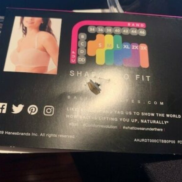 NEW Women's Bali Bra Black Wirefree Comfort 7 Ways to Wear Multiway Straps - Picture 4 of 4